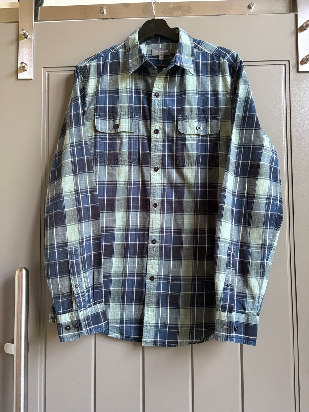 LL Bean Medium TALL Lightweight Button-down